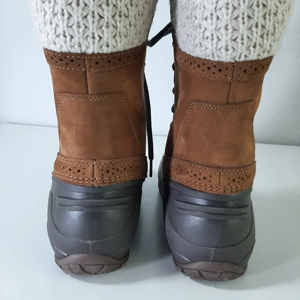 The North Face Shellista II Mid Waterproof Winter Boots Brown Knit Womens‎